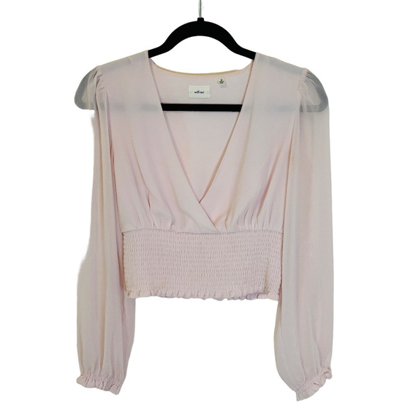 Artizia Wilfred Wistful Pale Pink Pastel Blouse Sz Medium - Picture 3 of 8